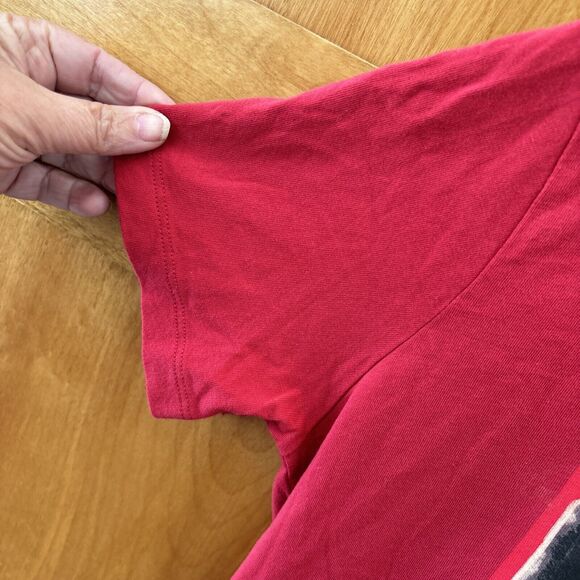 Coach X Richard Bernstein T shirt L Cherry Red Short Sleeve Cotton Pullover Logo - Picture 3 of 10